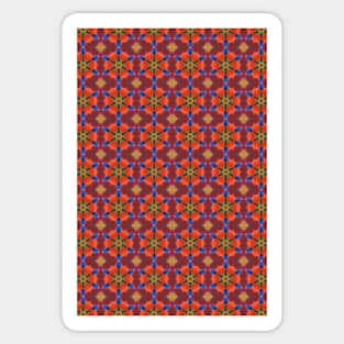 Orange Floral Pattern Sticker